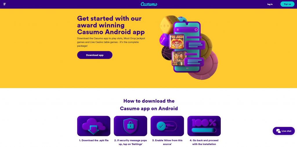 how to download casumo app for android