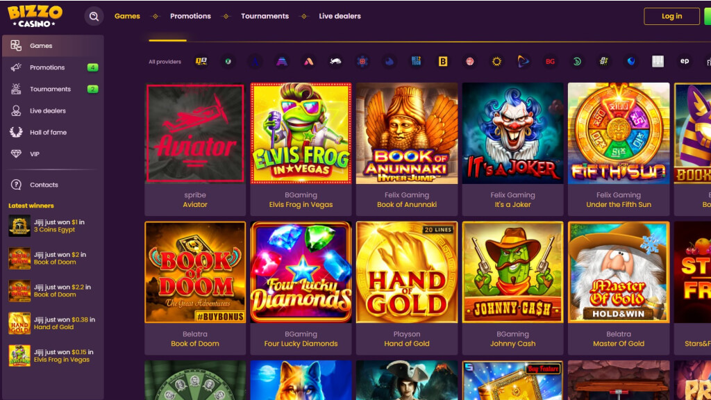 Bizzo casino Top entertainment on the site